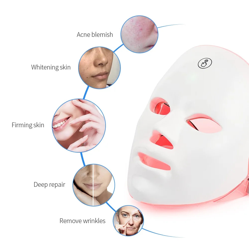 Rechargeable 7-Colour LED Facial Mask