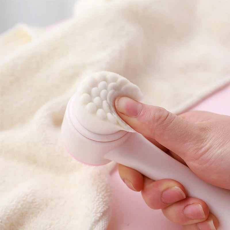 2-in-1 Double-Sided Facial Cleansing Brush | Soft Bristle Cleanser & Silicone Exfoliating Massage Tool