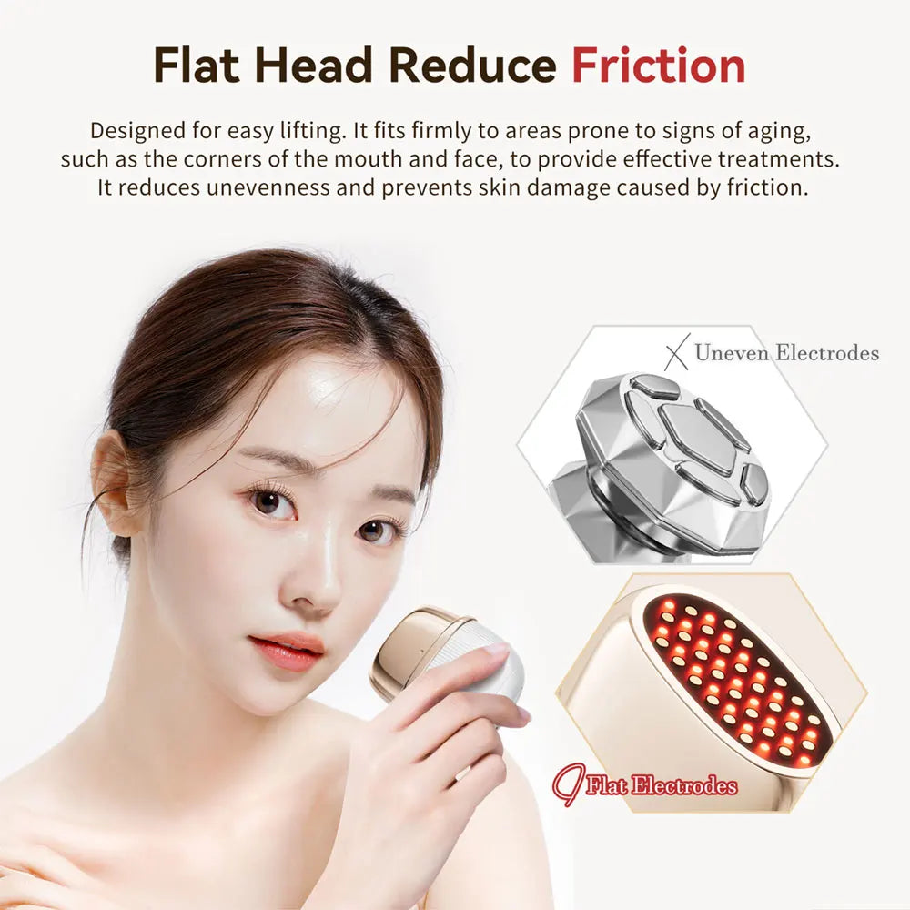 ANLAN 9-in-1 RF & EMS Facial Beauty Device | 24K Gold Skin Tightening & Anti-Ageing Massager