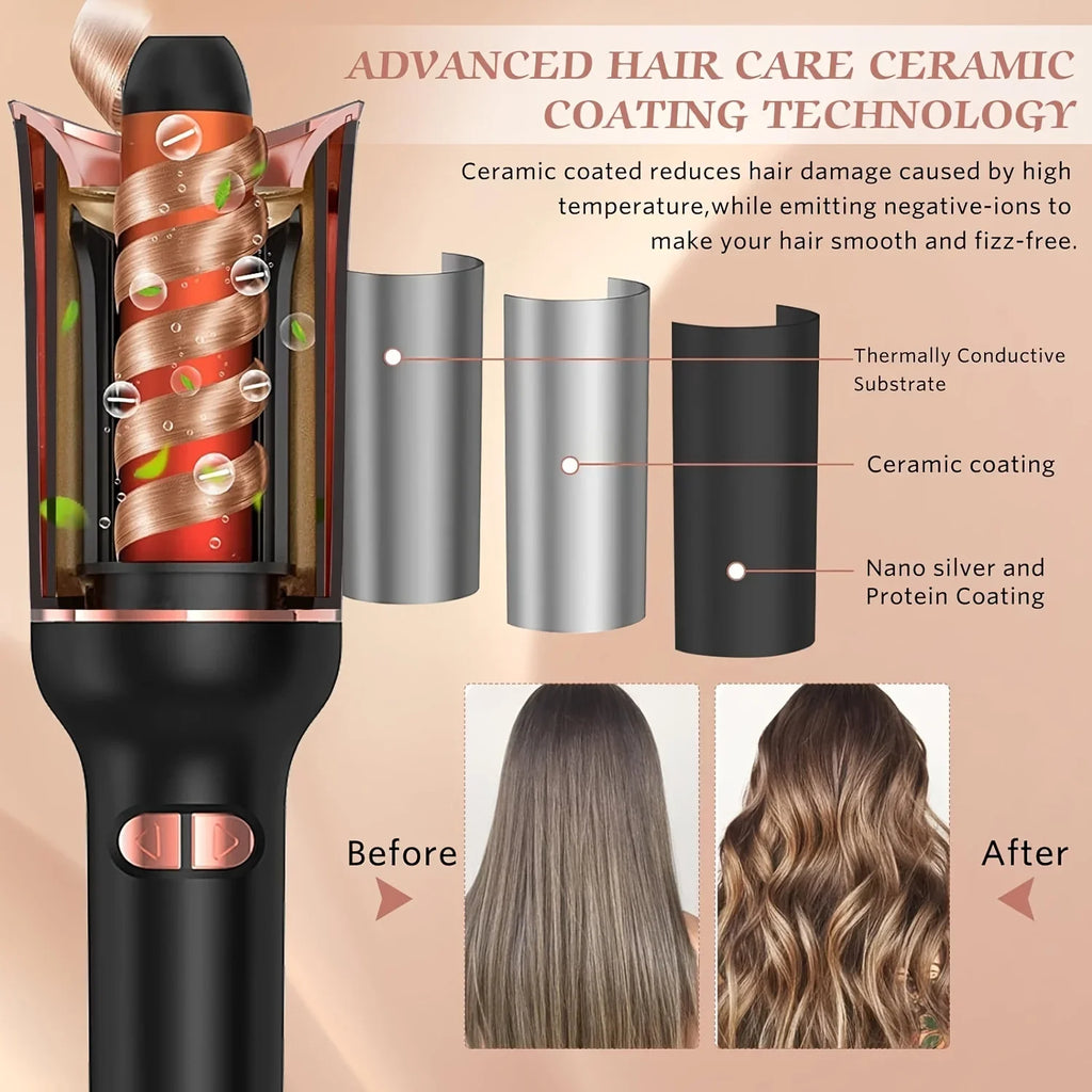 Automatic Ceramic Hair Curler – Effortless Salon Curls at Home
