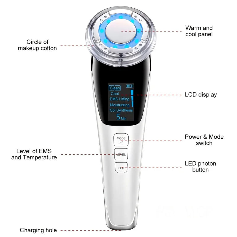 5-in-1 EMS Facial Sculpting Device – Glow, Lift & Refresh Your Skin at Home