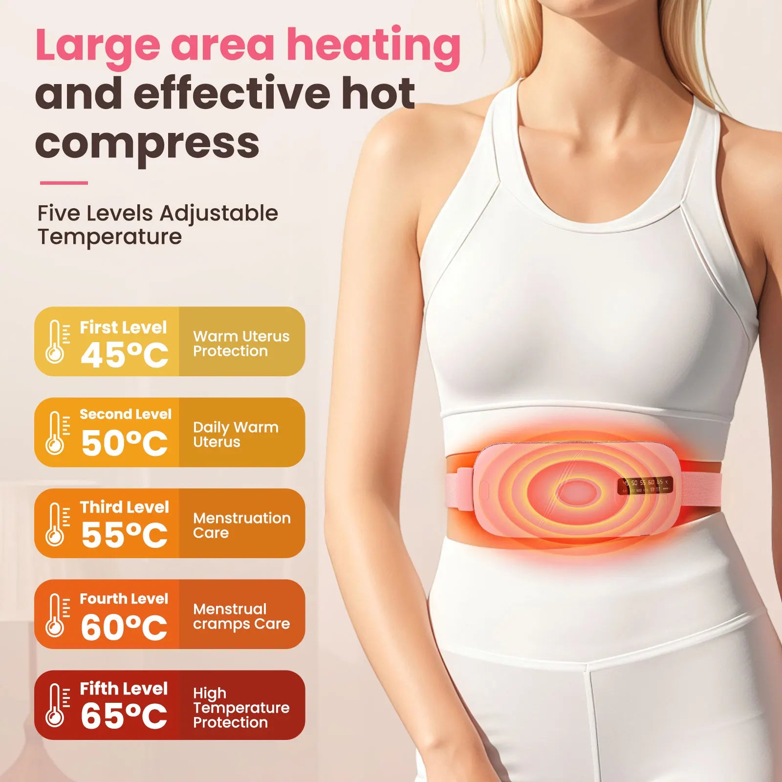 5-Mode Electric Heating & Vibration Waist Massage Belt