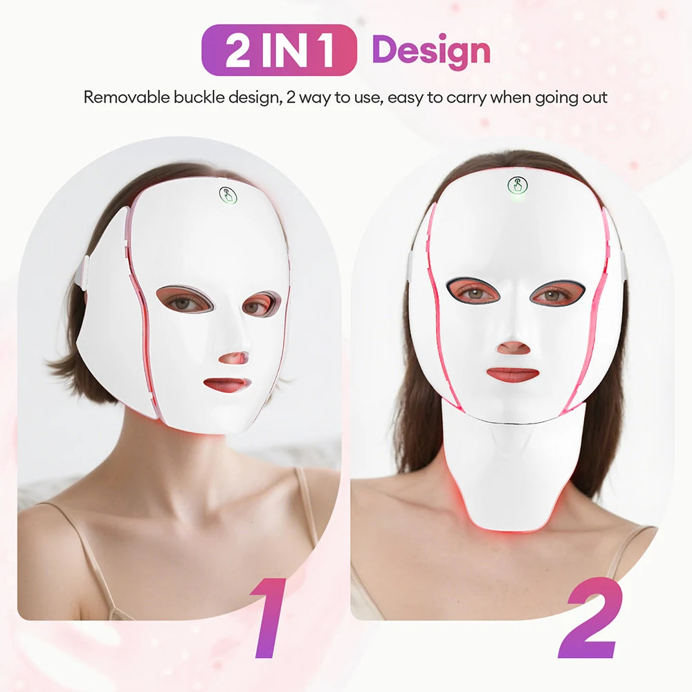 7-Colour LED Face & Neck Beauty Mask