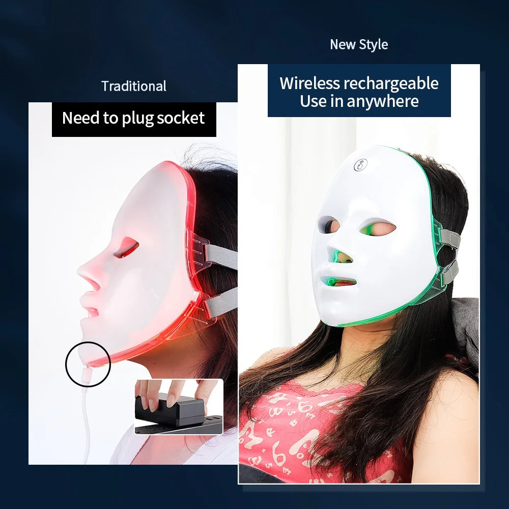 Rechargeable 7-Colour LED Facial Mask