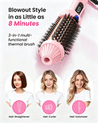 BOPCAL 3-in-1 Ionic Heated Round Brush