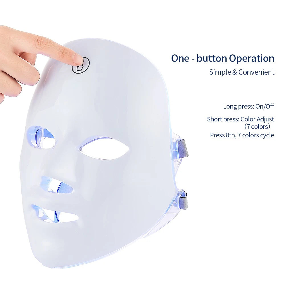 Rechargeable 7-Colour LED Facial Mask
