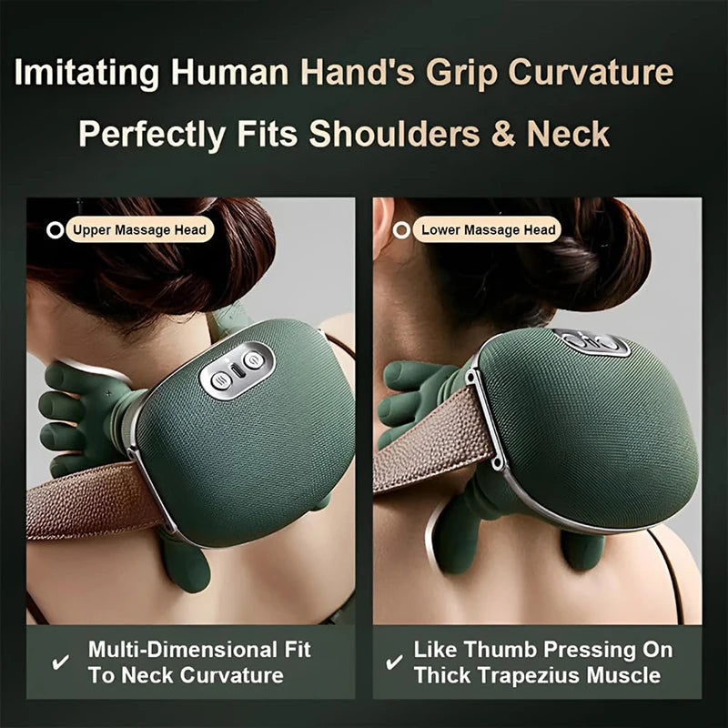 N7 Bionic Neck and Shoulder Massager with Kneading Function, 3 Intensity Levels