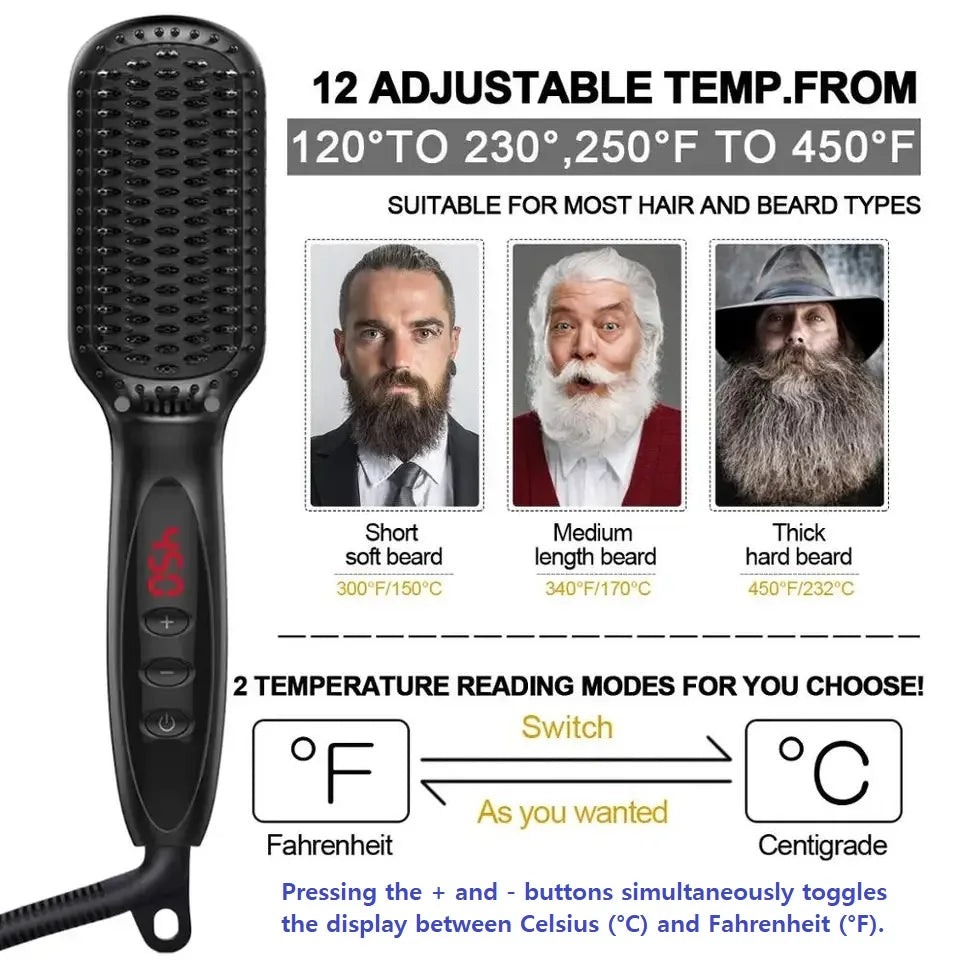 Ceramic Hair Straightening Brush