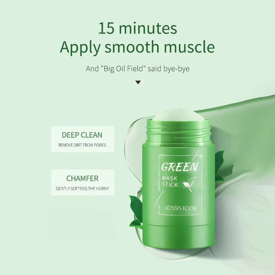 EELHOE Green Tea Purifying Clay Mask Stick | Deep Pore Cleanser & Blackhead Remover